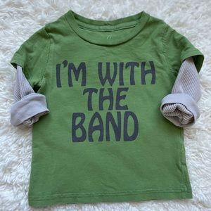 Peek double-sleeved t-shirt. Size 12-18 months